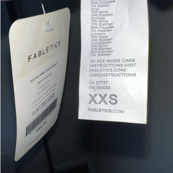 New Fabletics Zoe High Impact Sports Bra III size XXS - Picture 7 of 7